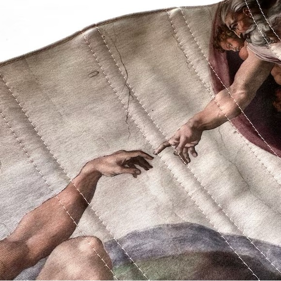 Under Bust Renaissance Corset Inspired by The Creation of Adam - Picture 4 of 7